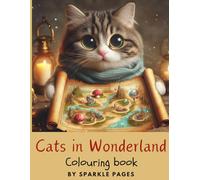 Cats in Wonderland: Whimsical Cats Coloring Book: 30 fun and easy coloring pages with cute cats for kids and busy adults.