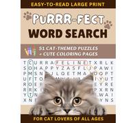 Cats & Kittens Word Search Puzzle & Coloring Book for Adults: Large Print • 51 Cat-Themed Word Searches + Cute Kitten Coloring Pages • A Purrfect Gift for Cat Lovers