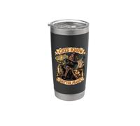 Cats Know Better Magic Gatto Nero Mago Stregone Bicchiere termico in acciaio inox doppia parete