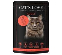 Cat's Love 12 x 85 g Umido per gatto - Puro Manzo