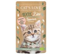 Cat's Love Bio 24 x 100 g umido gatto - Junior Pollame bio