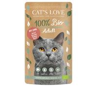 Cat's Love Bio 24 x 100 g umido gatto - Manzo bio