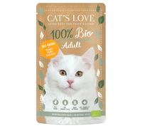 Cat's Love Bio 24 x 100 g umido gatto - Pollo bio