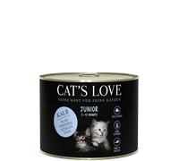 Cat's Love JUNIOR KALB con gusci d'uovo e olio di salmone 200gx6