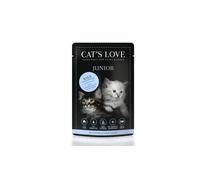 Cat's Love JUNIOR MANZO PUR con Gusci d'Uovo & Olio di Salmone 85gx12