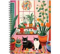 Cats Love Plants 2026 6.5 X 8.5 Weekly Monthly Softcover Planner