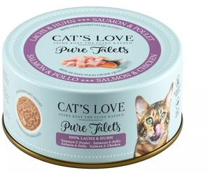 Cat's Love Pure Filets - Cibo Umido al Salmone e Pollo - 100 g