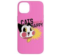 Cats Make Me Happy - Faccia di gatto Kawaii Custodia per iPhone 14 Plus
