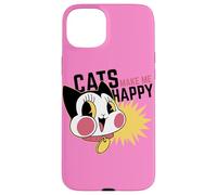 Cats Make Me Happy - Faccia di gatto Kawaii Custodia per iPhone 15 Plus