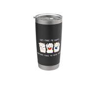 Cats Make Me Happy Humans Make My Head Hurt for Cat Lovers Bicchiere termico in acciaio inox doppia parete