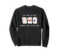 Cats Make Me Happy Humans Make My Head Hurt for Cat Lovers Felpa