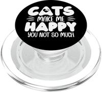 Cats Make Me Happy You Not So Much Humans Make My Head Hurt PopSockets PopGrip per MagSafe