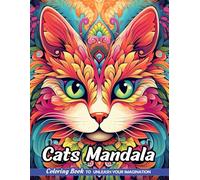 Cats Mandala: Adult Coloring Book with Cats Mandala for Stress Relief and Relaxation (Christmas Coloring Pages)