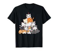 Cats Meowtain Pile Kitty Mountain Anime Kawaii Amante dei Gatti Maglietta