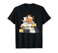Cats Meowtain Pile Kitty Mountain Anime Kawaii Amante dei Gatti Maglietta