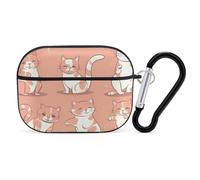 Cat's Movements are Different AirPod Pro, cover rigida antigraffio in policarbonato con portachiavi, accessorio per AirPod Pro 2°/1° custodia per donne e uomini, stile nero
