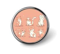 Cat's Movements Are Different Round Badge per uomini e donne, spille da bavero resistenti ed eleganti, distintivi in metallo leggero per camicie, giacche, cappelli
