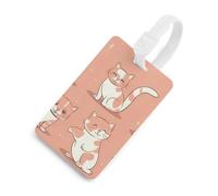Cat's Movements sono diverse etichette per bagagli con carta d'identità, etichette resistenti per borse da viaggio, etichette impermeabili per valigie, zaini e custodie da viaggio, stile bianco