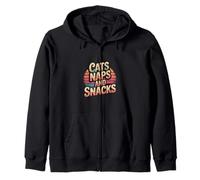 Cats Naps And Snacks Pet Owner |---- Felpa con Cappuccio