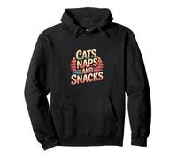 Cats Naps And Snacks Pet Owner |---- Felpa con Cappuccio