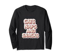 Cats Naps And Snacks Pet Owner |-- Maglia a Manica