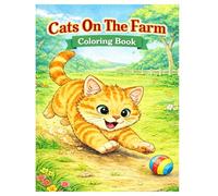 Cats On The Farm Coloring Book