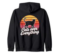 Cats Over Everything Felpa con Cappuccio