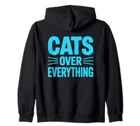 Cats Over Everything Felpa con Cappuccio