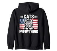 Cats Over Everything Felpa con Cappuccio