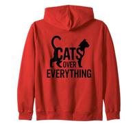 Cats Over Everything Felpa con Cappuccio