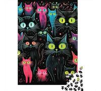 Cats Puzzle 1000 Pezzi Per Collezionisti, Fashion Cat Mindfulness Attiva, Progetto Condiviso, Elemento Stilistico 1000pcs (75x50cm)