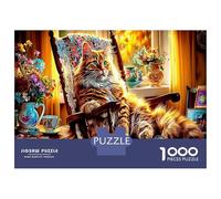Cats Resting in Cozy Home Jigsaw Puzzle 1000 Pezzi Classici Per Adulti E Bambini ≥14 Anni Giochi Del Cervello Warm Pet Sfida Impossibile Regalo Amore Amico Hobby Creativo 52x38cm/1000pcs