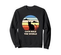 Cats Rule The World, Cool Funny Cats Graphic Cool Designs Felpa