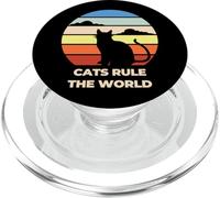 Cats Rule The World, Cool Funny Cats Graphic Cool Designs PopSockets PopGrip per MagSafe