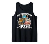 Cats Side Quest Distracted Tabletop Funny Men Women Kids Dad Canotta