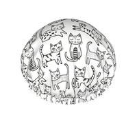 Cats Stripes Nero Bianco Cuffia da impermeabile più grande, Cuffia elastica per capelli da bagno Protezione ambientale Cuffia da bagno per capelli, Doppio strato impermeabile Cappello da docc