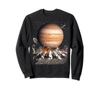 Cats Walking in Space Cat Astronaut Jupiter Planet Cat Lover Felpa