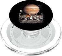 Cats Walking In Space Cat Astronaut Jupiter Planet Cat Lover PopSockets PopGrip per MagSafe
