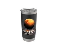 Cats Walking In Space Cat Astronaut Mars Planet Cat Lover Bicchiere termico in acciaio inox doppia parete