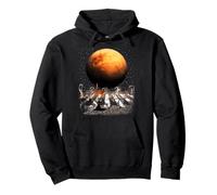 Cats Walking in Space Cat Astronaut Mars Planet Cat Lover Felpa con Cappuccio