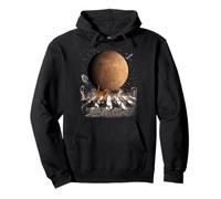 Cats Walking in Space Cat Astronaut Mercury Planet Cat Lover Felpa con Cappuccio
