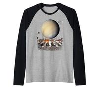 Cats Walking in Space Cat Astronaut Venus Planet Cat Lover Maglia con Maniche Raglan