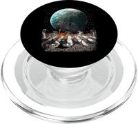 Cats Walking In Space Earth Moon Funny Kitty Cat Astronaut PopSockets PopGrip per MagSafe