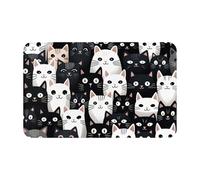 Cats With Big Eyes Zerbino Asciugapassi Morbido Zerbino Ingresso Antiscivolo Tappeto Entrata Per Corridoio Cucina Doccia 40X60Cm