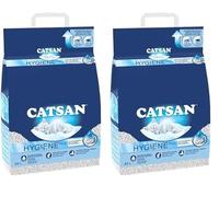 Catsan Hygiene Plus Lettiera Non Agglomerante per Gatti, Efficace Controllo Odori, 20 Litri (Confezione da 2)