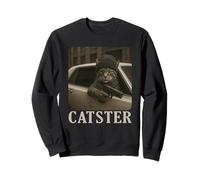 Catster Gangster Cat Meme Funny Cats Gang Humor Felpa
