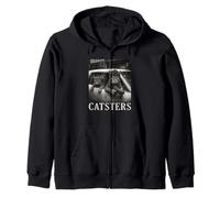 Catsters Gangster Cat Meme Funny Cats Gang Humor Felpa con Cappuccio