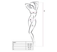 Catsuit negro pasión con l'azienda abierta y escote