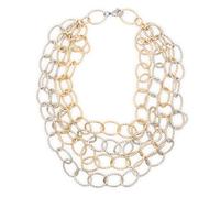 CATTANEO Collana Donna Elegante in Alluminio a Maglia Grande - Collane Nickel Free in Finitura Oro e Argento, Modello Bellagio L 51 cm, Made in Italy