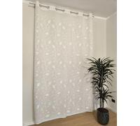 CATTANI TESSUTI Tende con anelli a bastone - larghezza maxi 200 cm - altezza su misura - tessuto ricamato - art.calla - bianco 1 * 200x280 cm